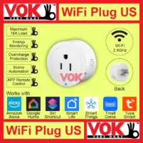 VOK Smart Wi-Fi Socket Plug US with Real-Time Energy Monitoring (Type B NEMA-5-15 compatible)