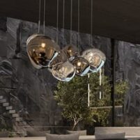 Postmodern Lava Chandelier Creative Clothing Store Bar Counter Light Villa Duplex Living Room Dining Room Staircase Chandelier